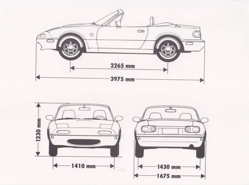 Mazda Miata чертеж