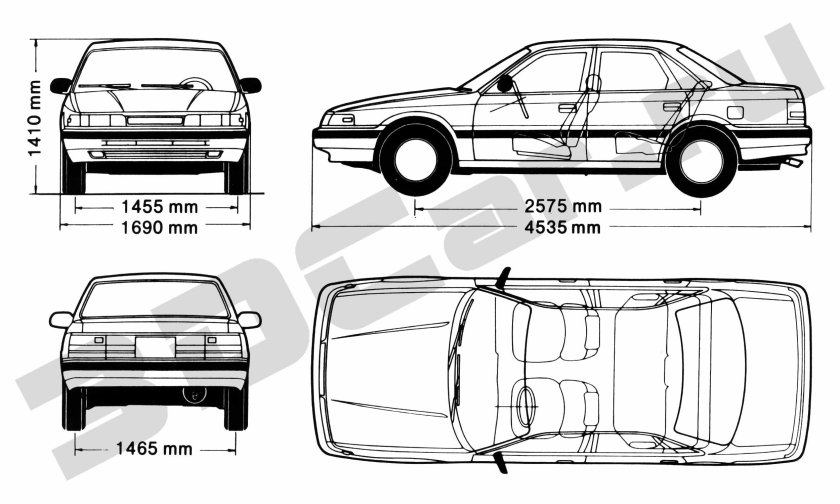 Mazda 626 ge габариты