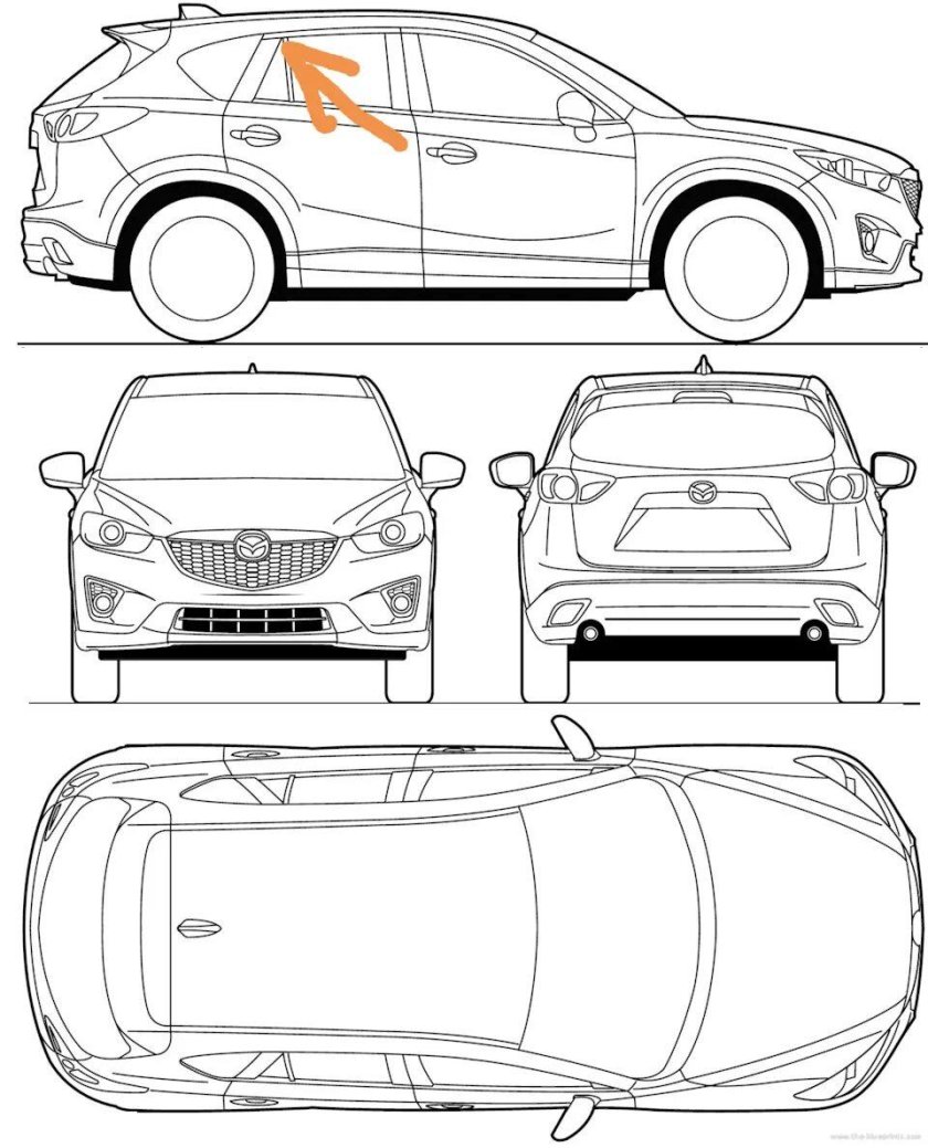 Мазда СХ-5 чертеж