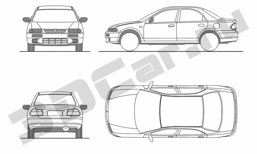 Mazda 323f габариты