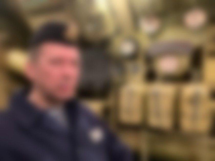 Командир АПЛ Богачев на Северном полюсе