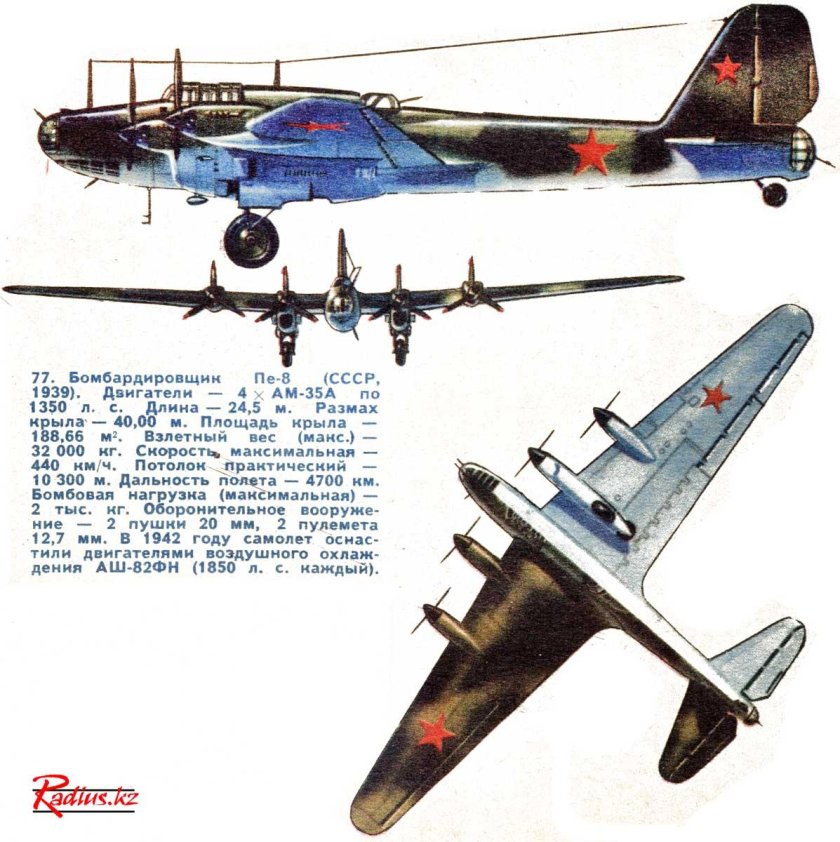 Пе-8 бомбардировщик