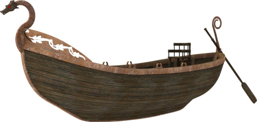 Лодка сбоку вектор