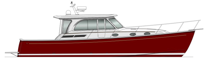 Катер вид сбоку