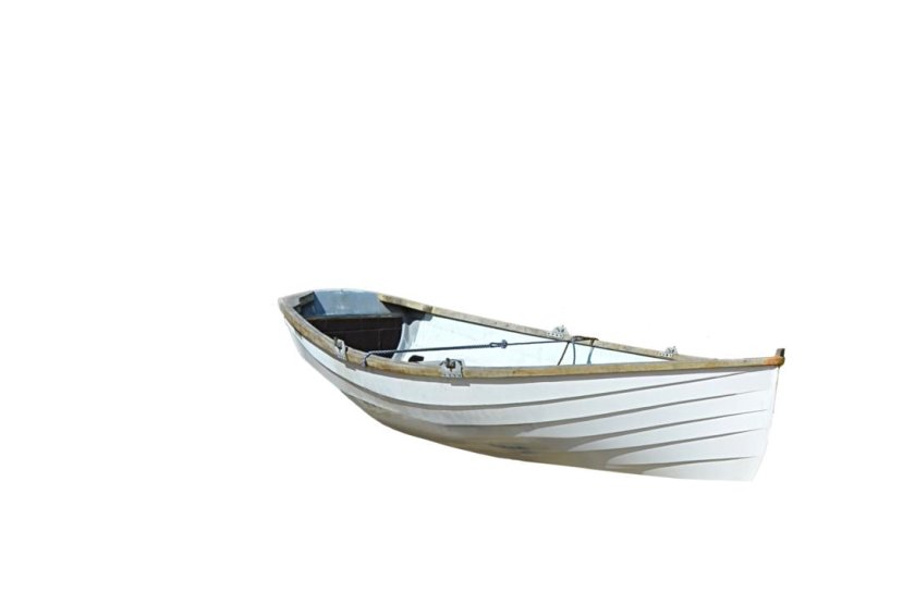 Лодка на белом фоне