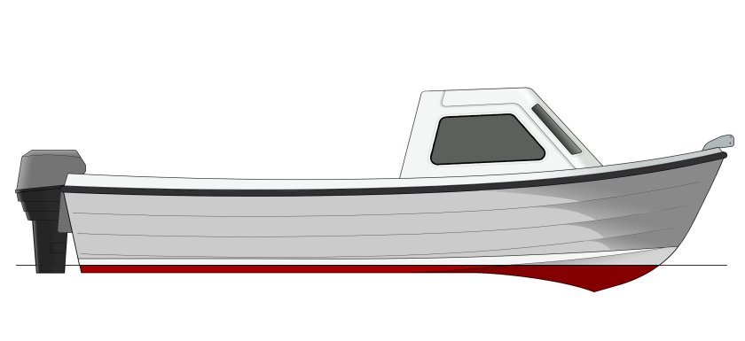 Катер сбоку