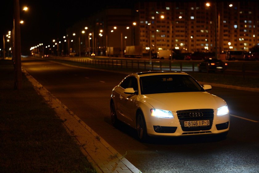 Ауди машина ночь