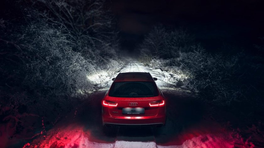 Audi rs6 в темноте