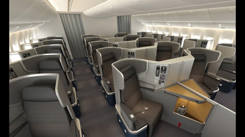 Боинг 777 Американ Эйрлайнс салон