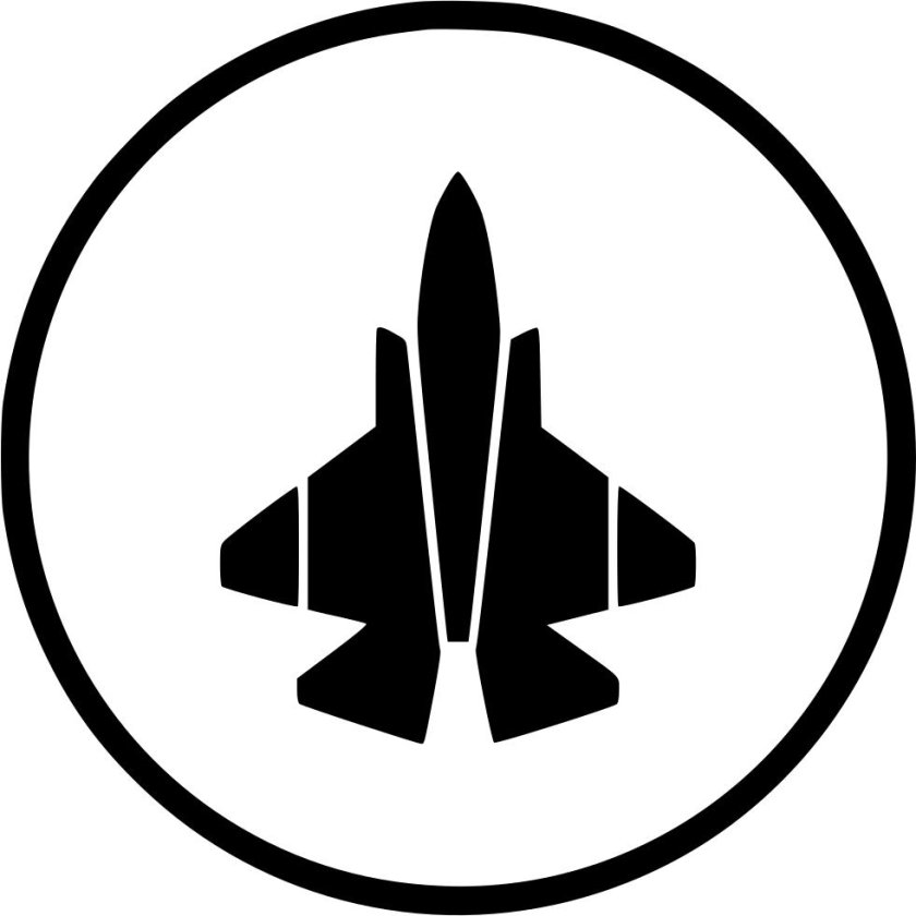 Значок военного самолета