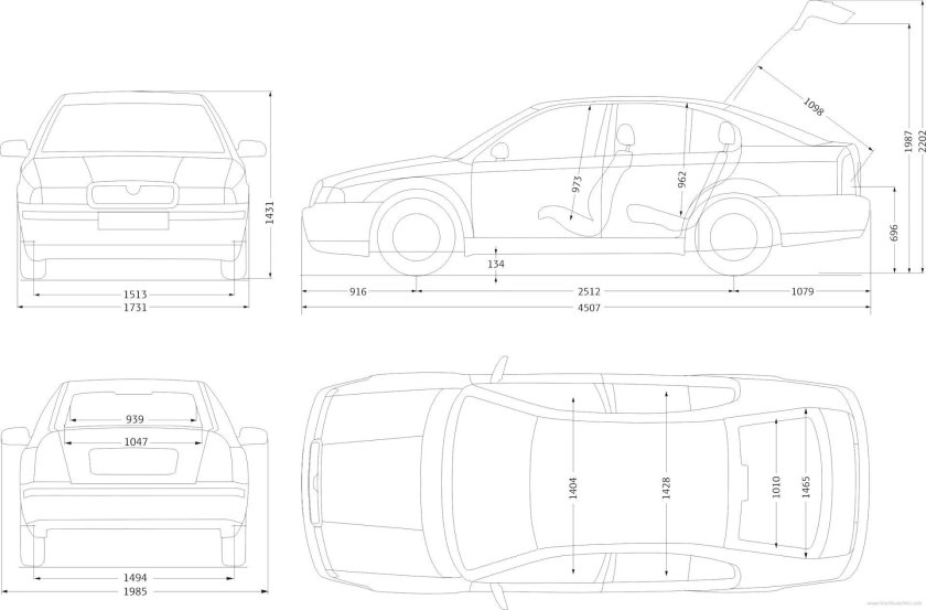 Skoda Octavia a7 Blueprints
