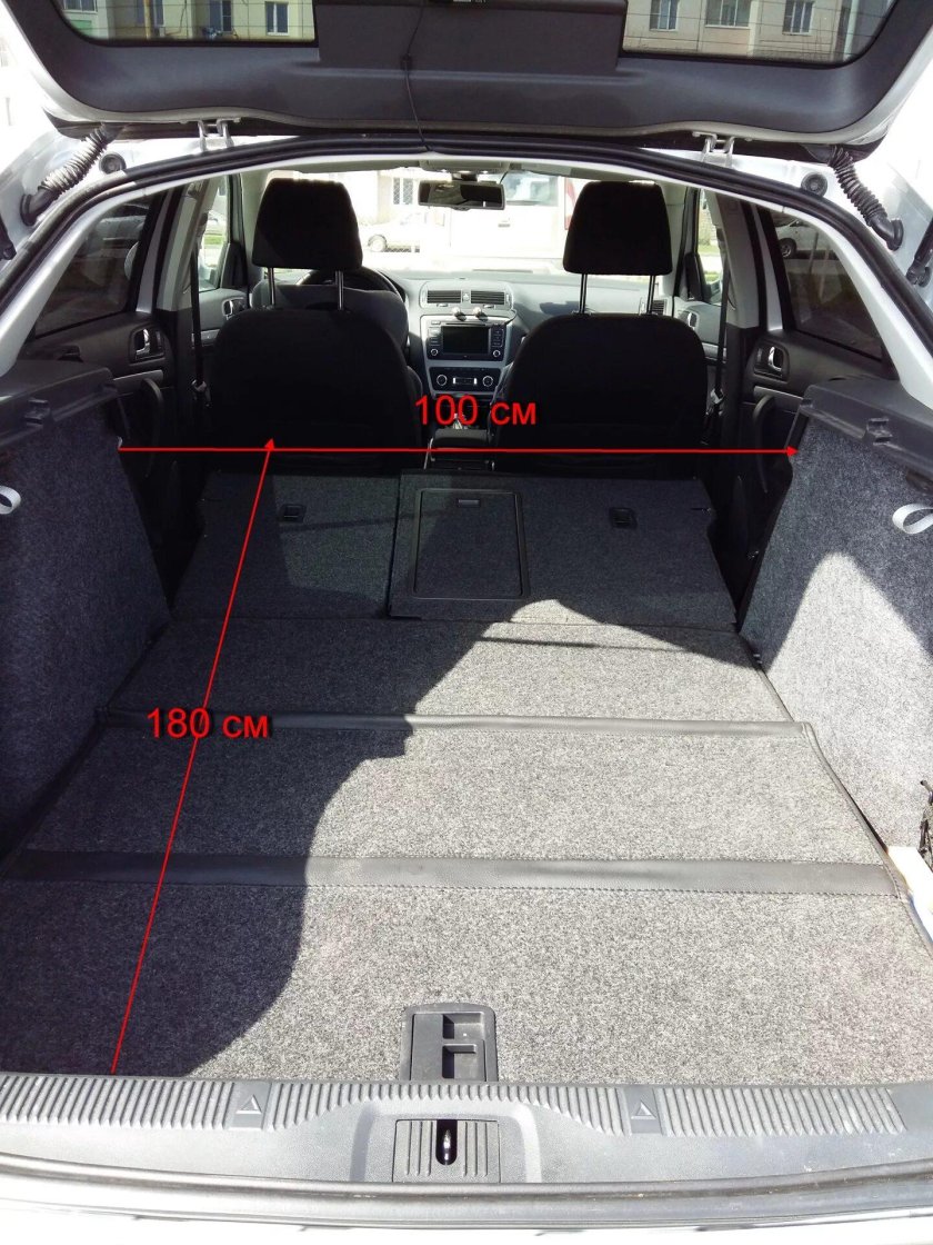 Ширина багажника Шкода Октавия а5