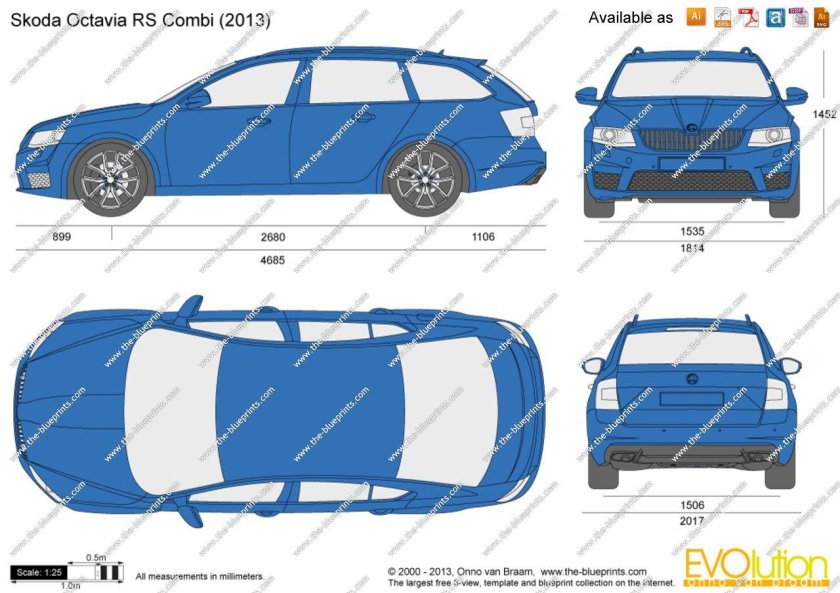 Skoda Octavia a7 Blueprints