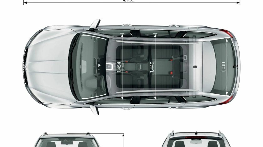 Габариты багажника Октавия а7