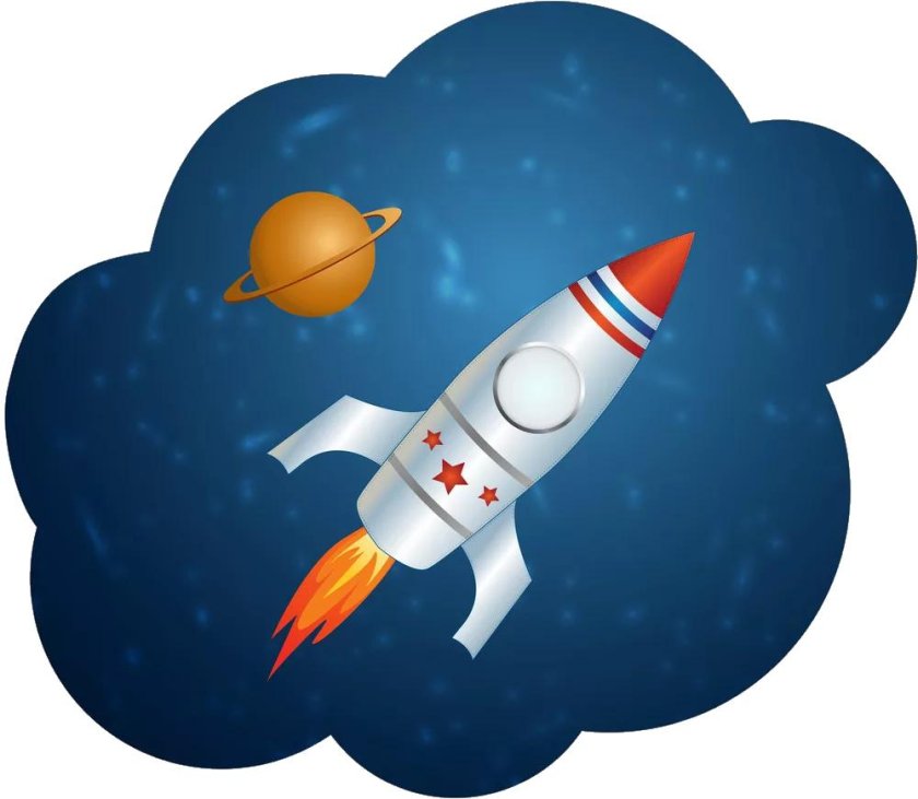 Ракета в космосе для детей