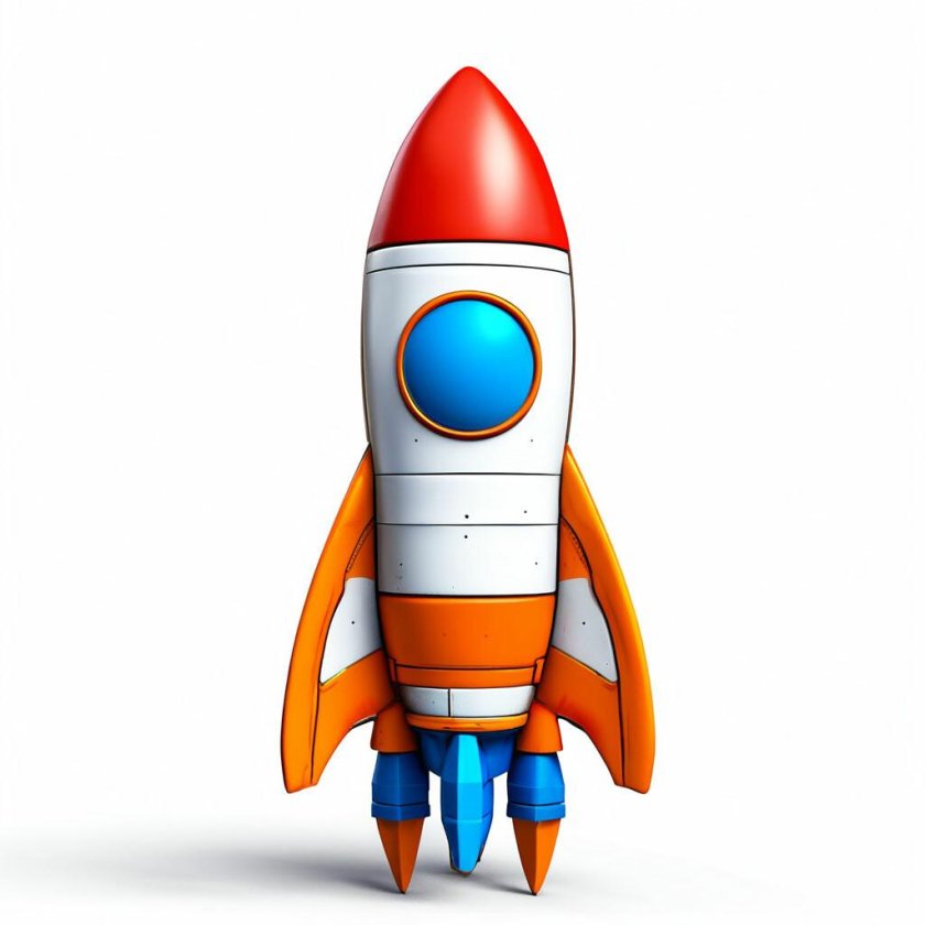 Ракета на прозрачном фоне