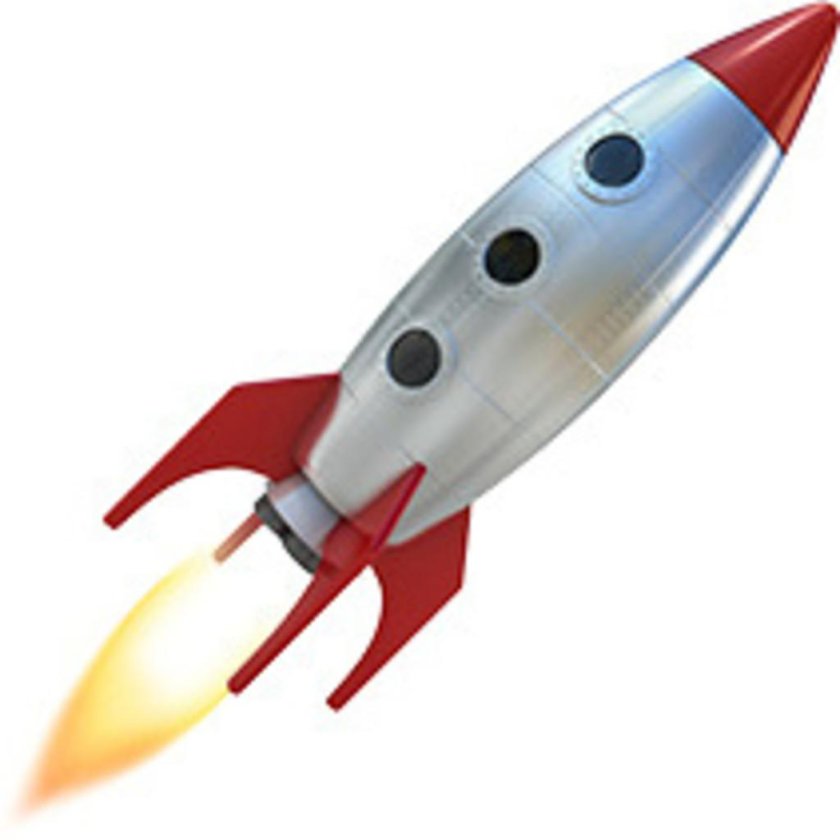Ракета на белом фоне