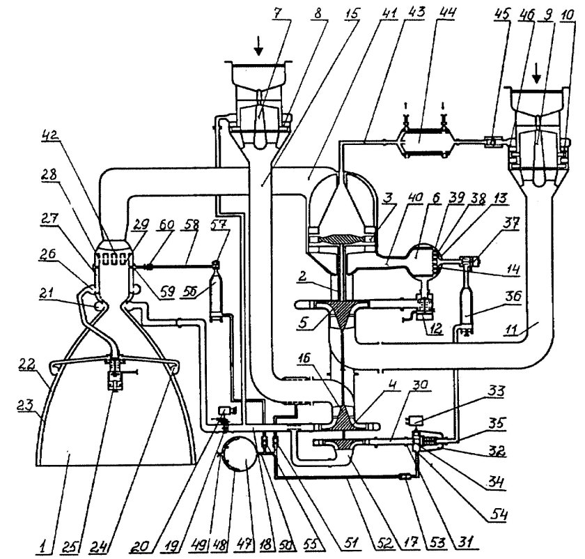 Ракетный двигатель схема