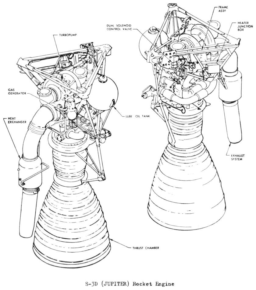 Чертёж двигатель ЖРД рд0146д