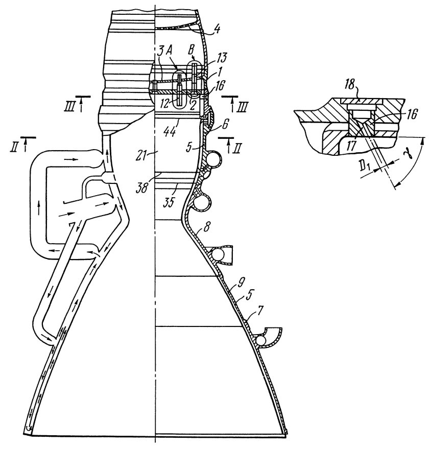 Схема ЖРД рд170