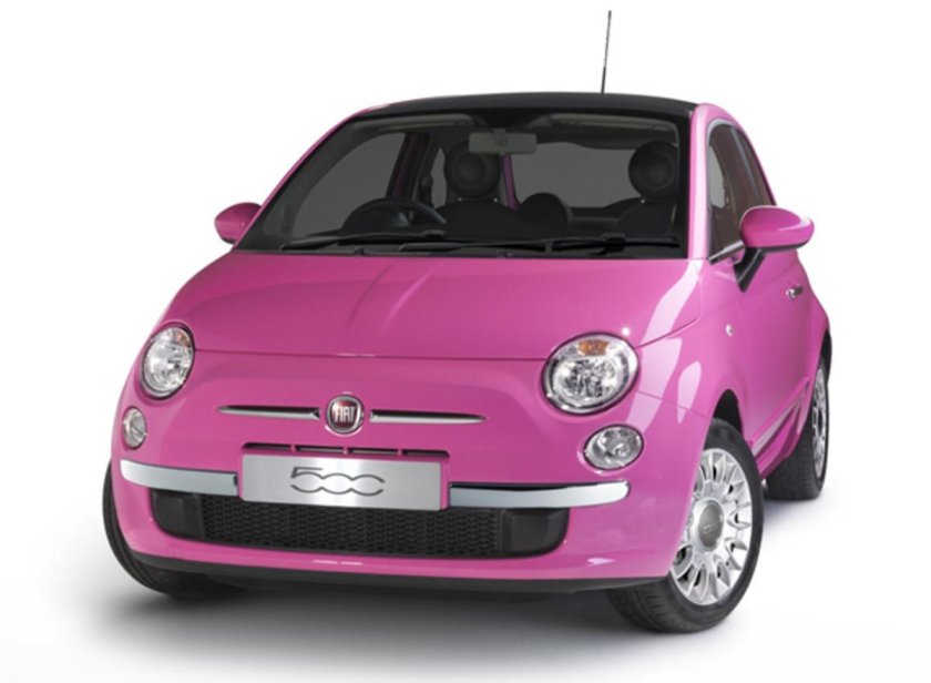 Fiat 500 pink
