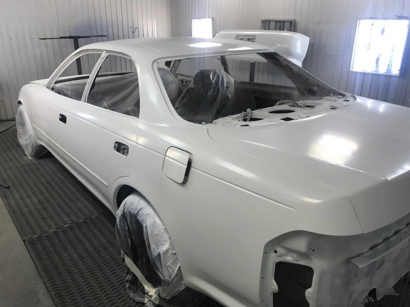 Покраска белый перламутр