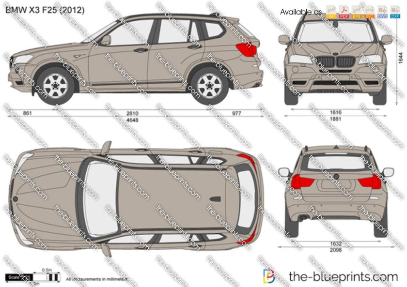 Габариты БМВ х3 f25