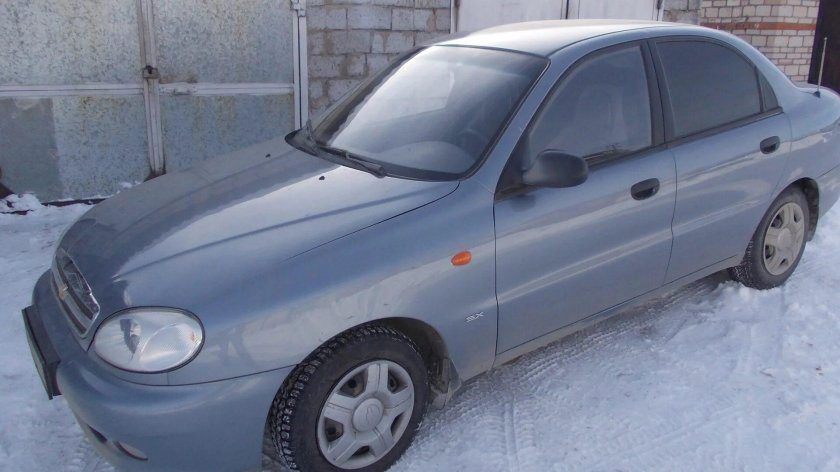Шевроле Ланос синяя зима