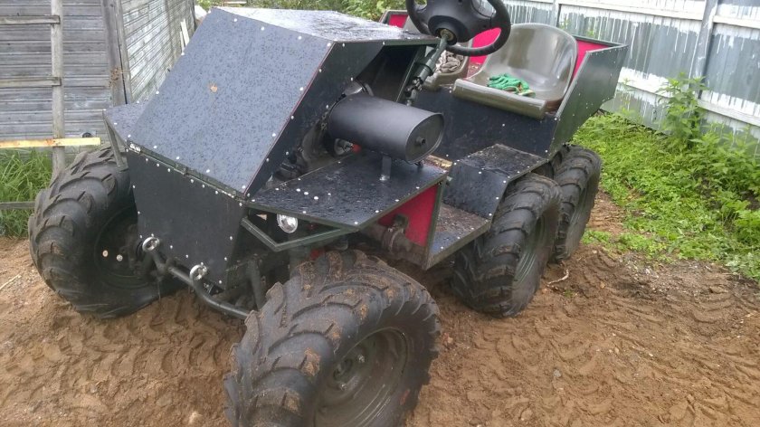 Болотоход 4 х4 из мотоблока Нева