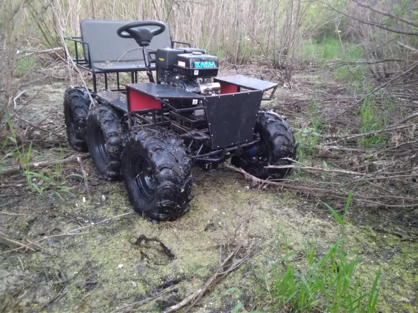 Болотоход 4 х4 из мотоблока Нева