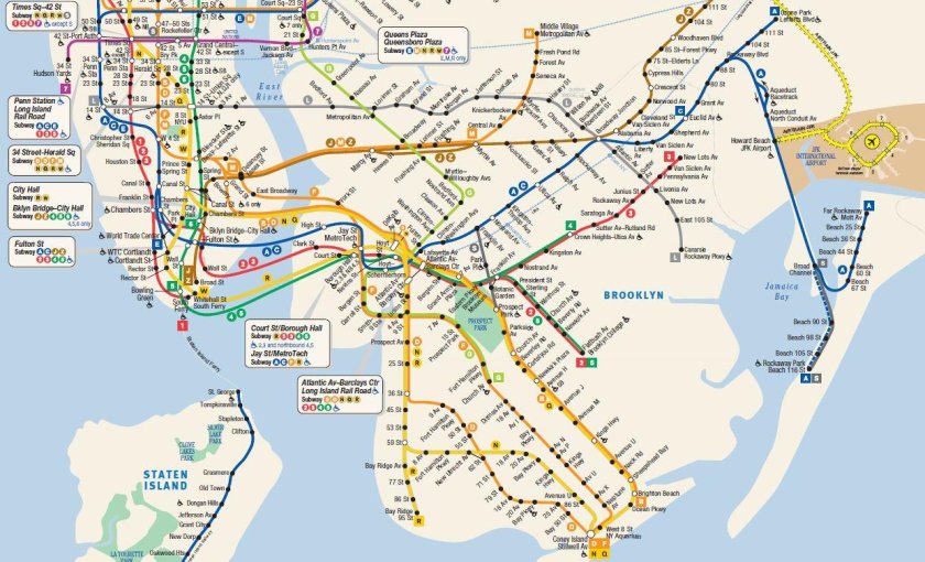 Метро Нью-Йорка схема