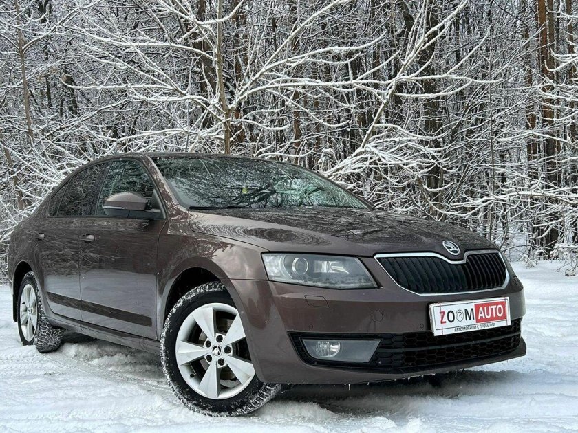 Шкода Октавия коричневая красивое фото