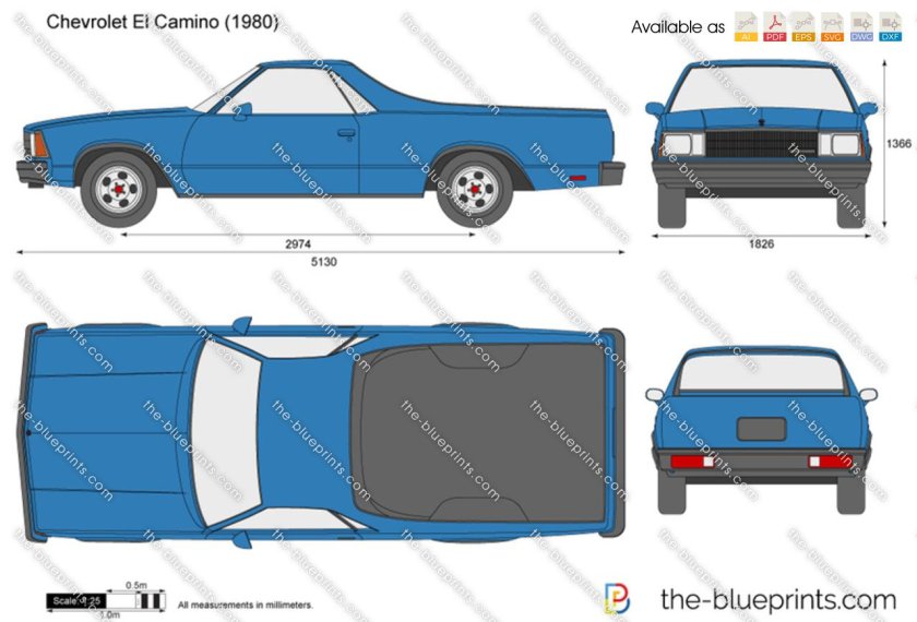 Chevrolet el Camino чертеж