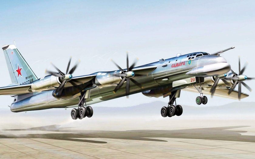 Стратегический турбовинтовой бомбардировщик ту-95мс