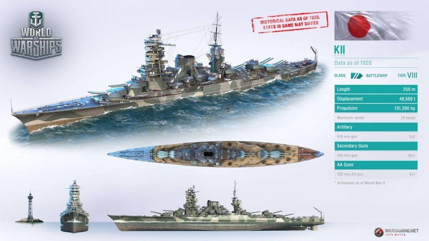 Линкор кии World of Warships