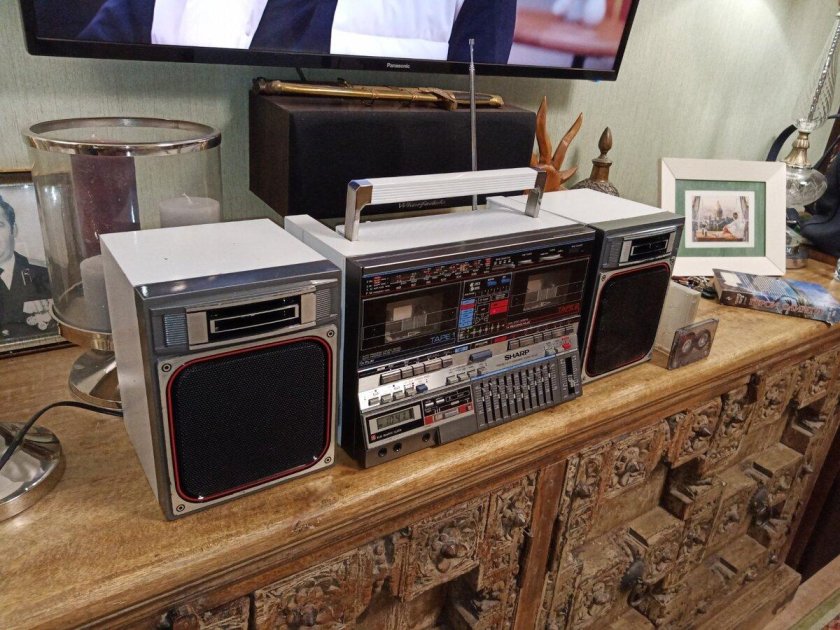 Sharp магнитофон двухкассетный