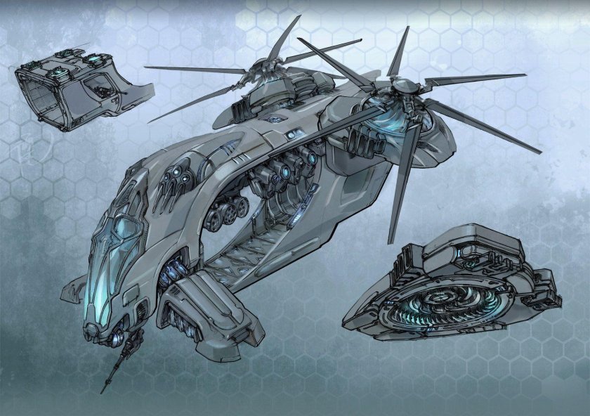 Десантный конвертоплан Sci-Fi