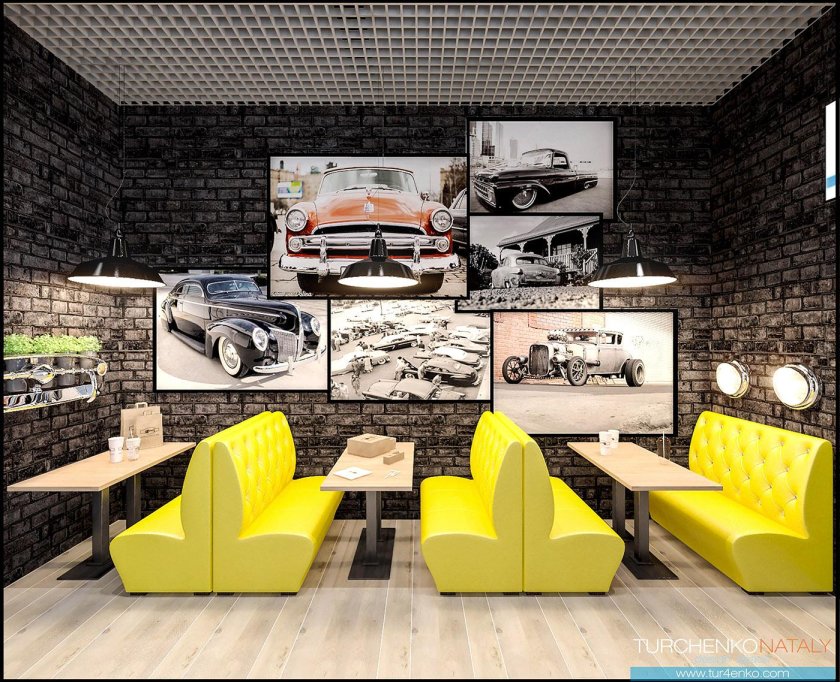 Интерьер в автомобильном стиле