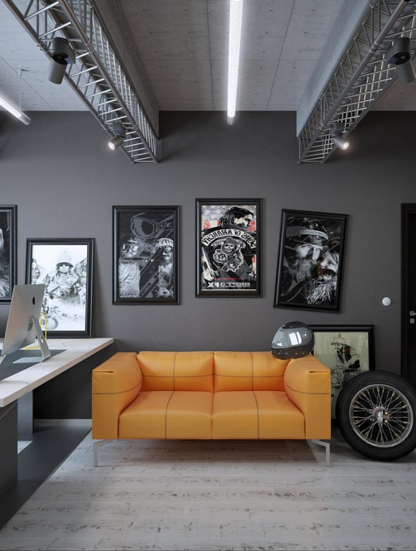 Комната в стиле гараж