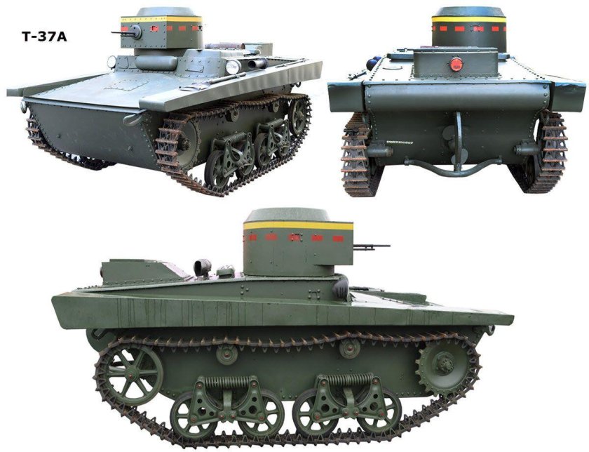 Т-37а — Советский малый плавающий танк