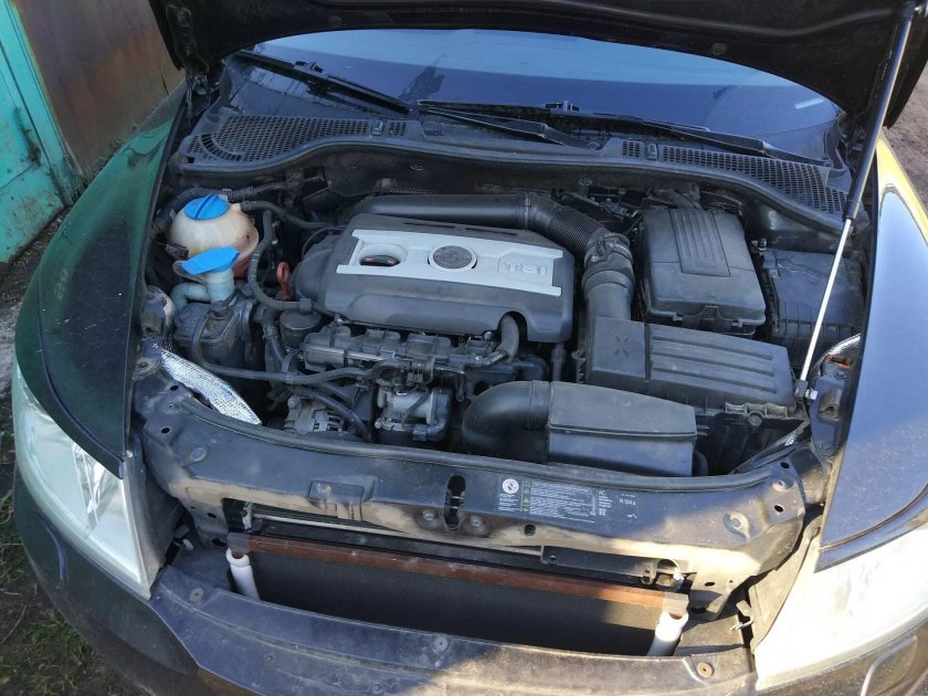 Моторный отсек Шкода Октавия а5