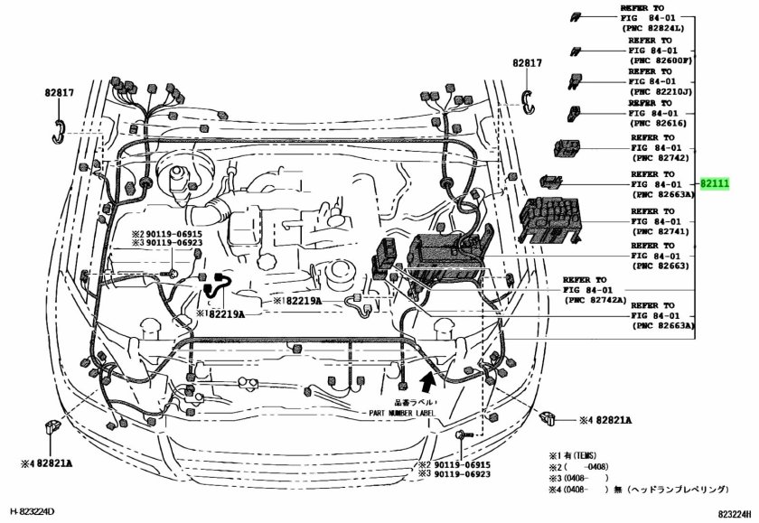 Расположение электропроводки Тойота Ланд Крузер 100
