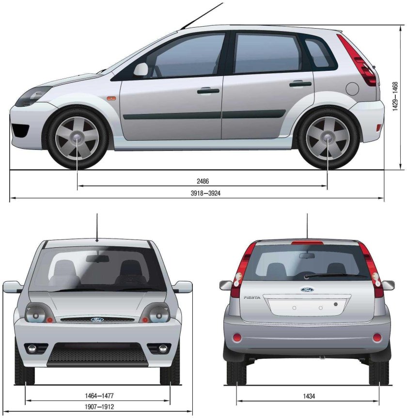 Ford Fusion 2008 габариты