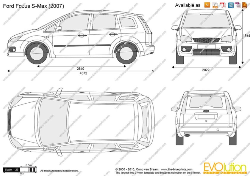 Габариты Ford s Max 2007