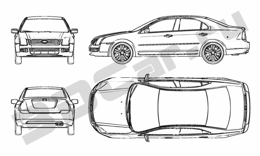Форд Мондео 2008 чертёж