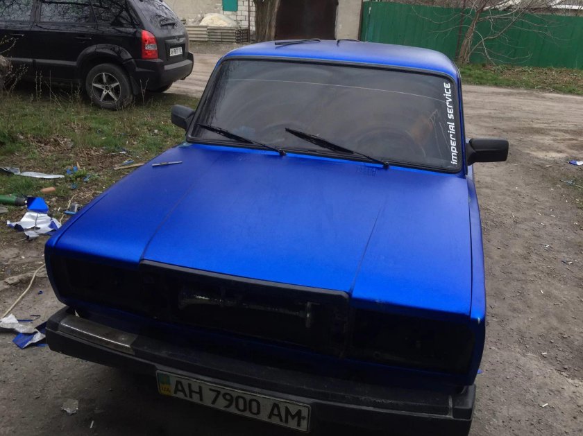 ВАЗ 2107 синий матовый