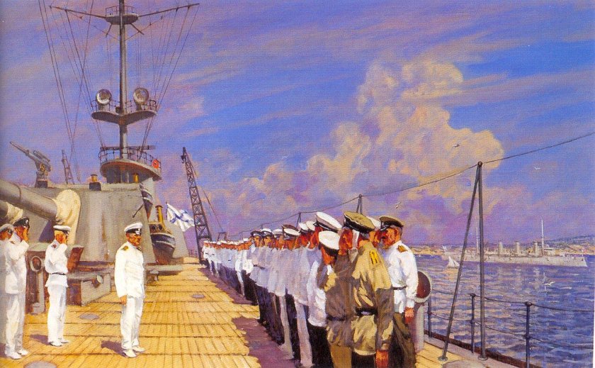 Линкор генерал Алексеев в Бизерте