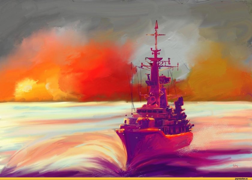 Разноцветный корабль