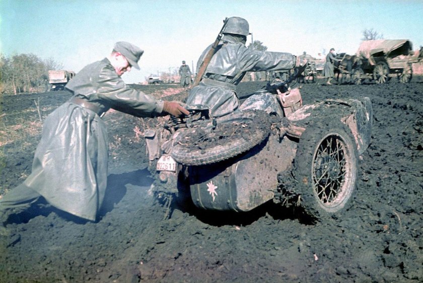 Мотоциклисты вермахта Восточный фронт