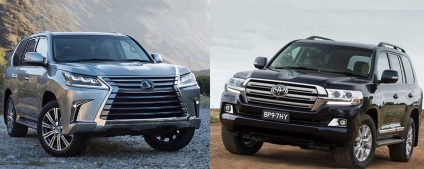 Лексус 570 и Тойота 200